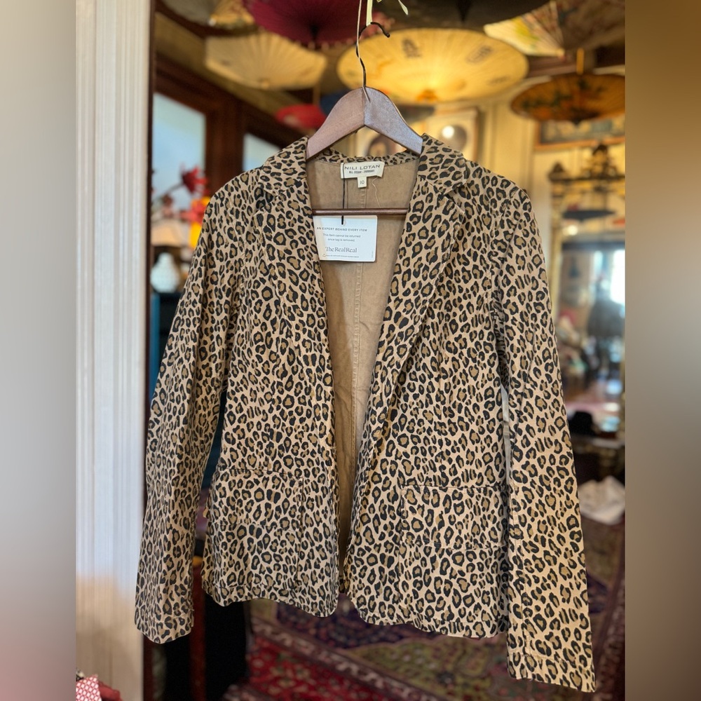 Nili Lotan Leopard Print Blazer